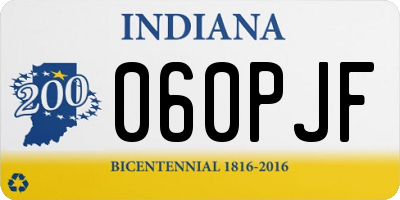 IN license plate 060PJF