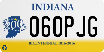 IN license plate 060PJG