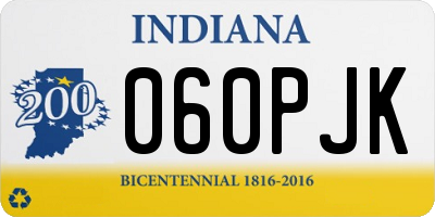 IN license plate 060PJK