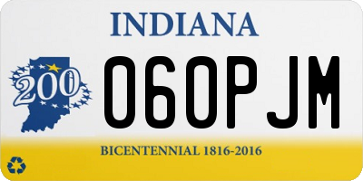 IN license plate 060PJM