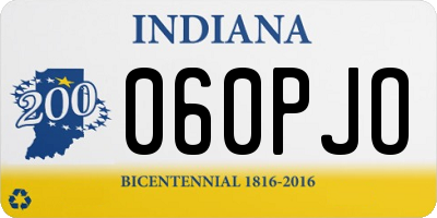 IN license plate 060PJO