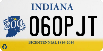 IN license plate 060PJT