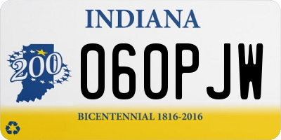 IN license plate 060PJW