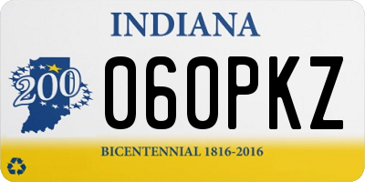 IN license plate 060PKZ