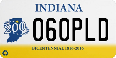 IN license plate 060PLD