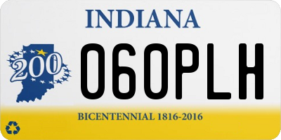 IN license plate 060PLH