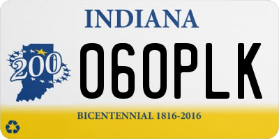 IN license plate 060PLK