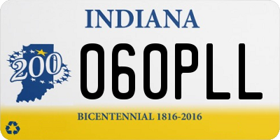 IN license plate 060PLL