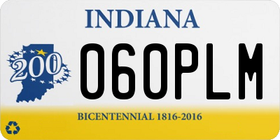 IN license plate 060PLM