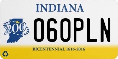 IN license plate 060PLN