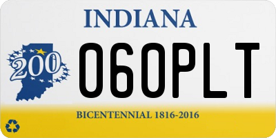IN license plate 060PLT
