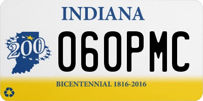 IN license plate 060PMC