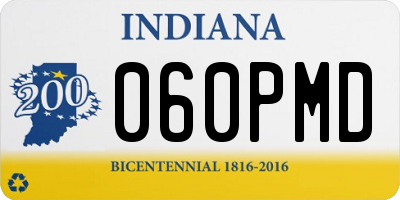 IN license plate 060PMD
