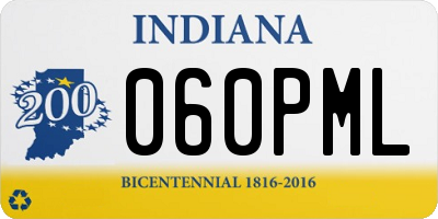IN license plate 060PML