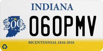 IN license plate 060PMV