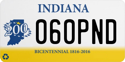 IN license plate 060PND