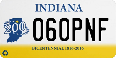 IN license plate 060PNF