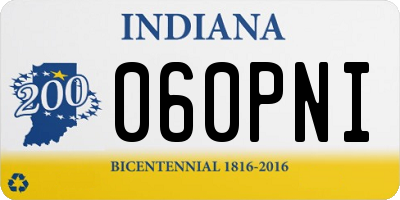 IN license plate 060PNI