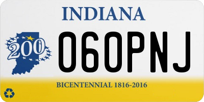 IN license plate 060PNJ