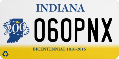 IN license plate 060PNX
