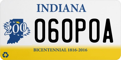 IN license plate 060POA