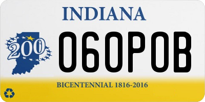 IN license plate 060POB