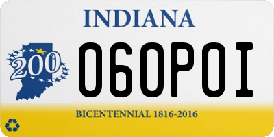 IN license plate 060POI