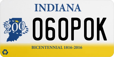 IN license plate 060POK