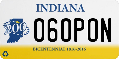 IN license plate 060PON