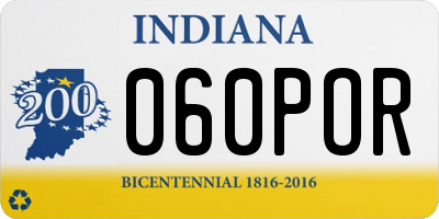 IN license plate 060POR