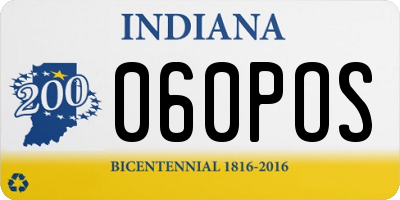 IN license plate 060POS