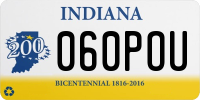 IN license plate 060POU