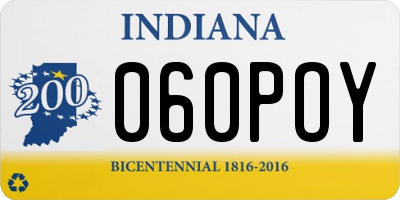 IN license plate 060POY