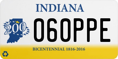 IN license plate 060PPE