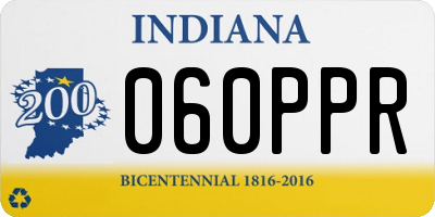 IN license plate 060PPR