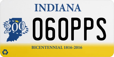 IN license plate 060PPS
