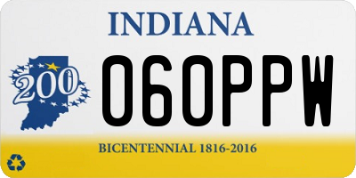 IN license plate 060PPW