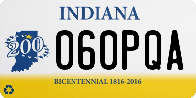 IN license plate 060PQA