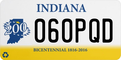 IN license plate 060PQD
