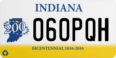 IN license plate 060PQH