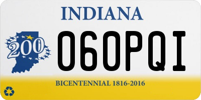 IN license plate 060PQI