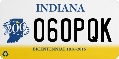 IN license plate 060PQK