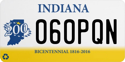 IN license plate 060PQN