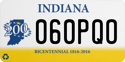 IN license plate 060PQO