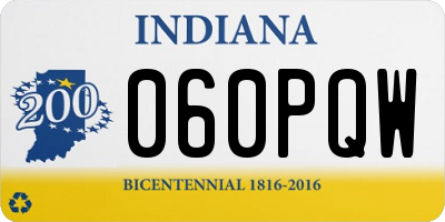 IN license plate 060PQW