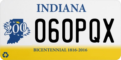 IN license plate 060PQX