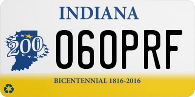IN license plate 060PRF