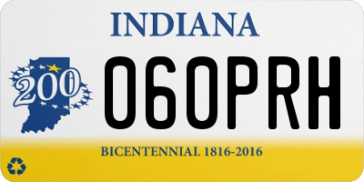 IN license plate 060PRH