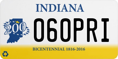 IN license plate 060PRI