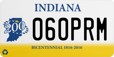 IN license plate 060PRM